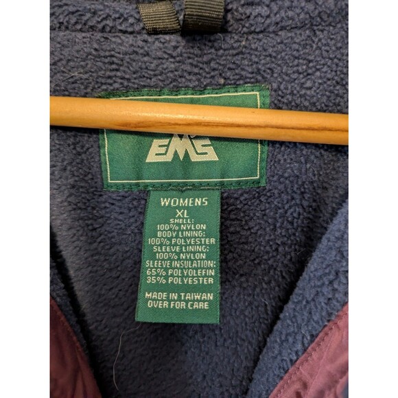 VTG EMS Eastern Mountain Sports women's Fleece Lined Hooded Field Jacket Size XL - Picture 2 of 5
